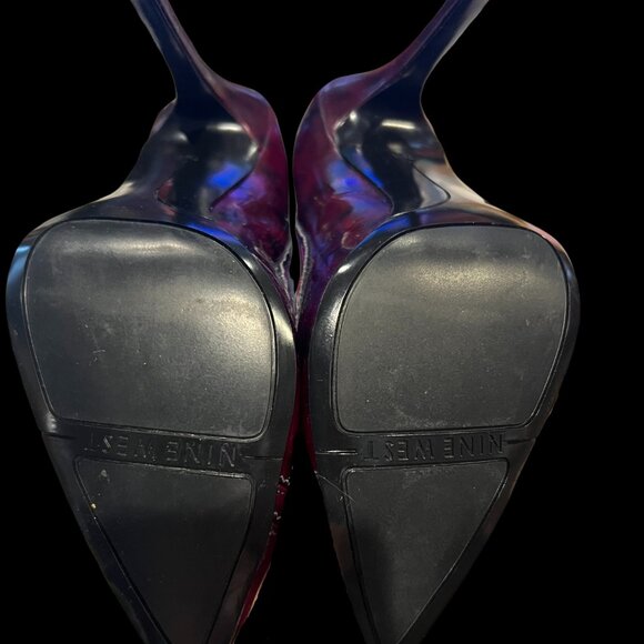 Nine west Burgundy heel with bow 7.5 never worn - Picture 3 of 3